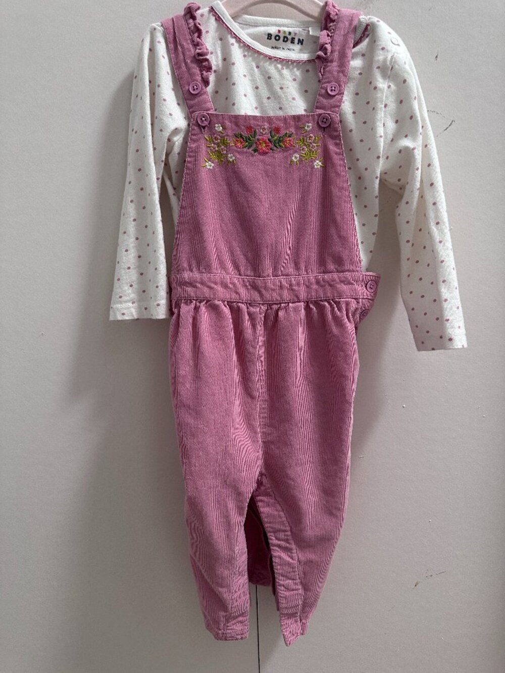 Baby Boden Adorable Overall and Shirt Set